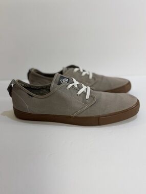 Reef Landis 2 Canvas Sneakers Men’s Size 11.5 Beige Casual Lace Up Shoes